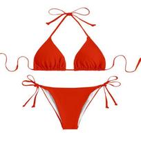 Moteriškas Seksualus Bikini Komplektas Halteris Surišamas Šone Dviejų Dalių Maudymosi Kostiumėlis Mini Trikampis Maudymosi Kostiumėlis Paplūdimio Atostogoms Vakarėliui S žalia