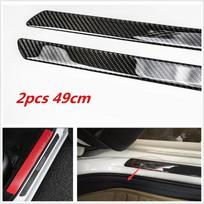 2x 49CM Anglies Pluošto Automobilio Įbrėžimo Plokštė Durų Slenksčio Dangtelio Skydelis Pakopos Apsauga