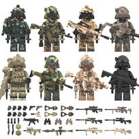 Kolekcija-Karinės Serijos Specialiųjų Pajėgų Dėlionė Surinkimo Konstruktoriai Žaislas Minifigūrėlės
