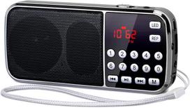 PRUNUS J-189 Bluetooth AM/FM radijas, TF/USB/AUX, juodas, 1 vnt