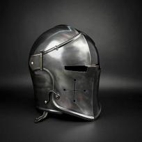 Cosplay Barbuta Riterio Šalmas Pilnas Plienas Itališko Stiliaus Šarvai Galvos Apdangalas LARP, Cosplay Istorinei Rekonstrukcijai