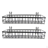 2 vnt. Metalinis lentynos/krepšelių pakabinamas bėgelis Stovas 40x10x5cm
