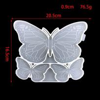 Butterfly Silicone Resin Molds Wall Hanging Silicone Resin Tray Mold Epoxy Resin Casting Molds for Making Keychain Silicone Mold 1pc white