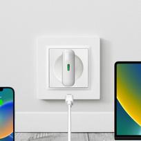 „Puro GaN Puro SLIMPRO 30W“ USB-C sieninis įkroviklis – baltas