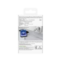 Puro PROLITE 10W sieninis įkroviklis 2x USB-A + USB-A – USB-C laidas 1,2 m – baltas
