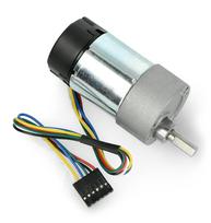 6.3: 1 pavaros variklis 37Dx65L 24 V 1600RPM + CPR 64 enkoderis - Pololu 4698