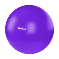 Mini mankštos kamuolys reabilitacijai Pilatesas, 25 cm, su rankine pompa, violetinė, REBEL ACTIVE