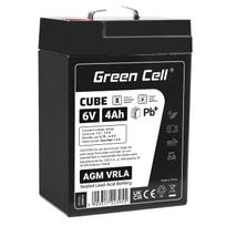 Green Cell Cube AGM VRLA IP54 6V 4Ah Nereikalaujantis priežiūros kasos aparato signalizacijos sistemos žaislų akumuliatorius