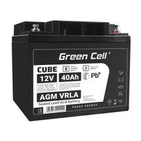 Green Cell CUBE AGM IP54 12V 40Ah VRLA Battery Gel gilaus ciklo motoroleris vejapjovė valtis barža vejapjovė traktorius žvejybos laivas