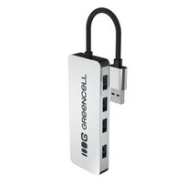 Adapteris Basic HUB Greencell USB-A 4in1 (4×USB 3.0) – greitas duomenų perdavimas iki 5Gb/s, aliuminio korpusas
