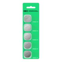 5x ličio baterijos CR2025 CR 2025 3V 160mAh Greencell sagos formos elementas Blisterinėje pakuotėje