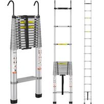 Teleskopinės kopėčios Vevor, 5.54m, 190 kg.
