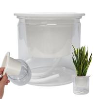 Savaime laistomas gėlių vazonas - 10.2 cm - baltas - automatinis augalų laistymas