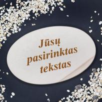 Medinė ovali pjaustymo lentelė su Jūsų pasirinktu tekstu