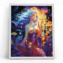 Deimantinė mozaika Žavinga Undinė LGPS006e, 40x50 cm, Diamond painting