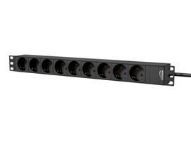 Maitinimo panelė 19'' SW-1U-9G-P 9X220V (be jungiklio)