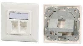 EFB Infralan rėmelis lizdas RJ45 IMT-02-RK-WS-KP (TIA) (2 lizdų, metalinis rėmas)