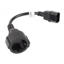 Maitinimo kabelis su lizdu IEC 320 C14-SCHUKO(F) (15 cm, 10A, 250VAC)