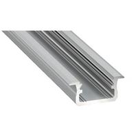 Aliuminis anoduotas profilis Lumines LED juostoms (įleidžiamas, pilkas, 2m)