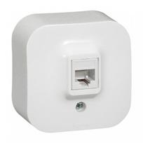 Virštinkinis kompiuterinis lizdas 1xRJ45, UTP 5E cat, Forix Legrand 782424 (balta)