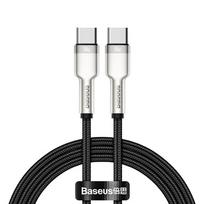Kabelis USB C - USB C BASEUS CATJK-D01 (2.0m, 100W, duomenų perdavimui ir krovimui, juodas)