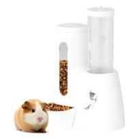 2-in-1 Hamster Water Bottle & Food Dispenser - Leak Proof Design For Glass/wire Cages One Size rožinė