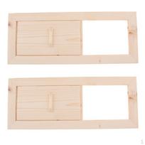 2x Eglės Pirties Oro Vėdinimo Skydelis, 13x5.1col., Priedai