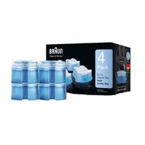 Braun Clean & Renew keičiami kasetės CCR4 Valomasis skystis Braun skustuvų priedams, 4 dėžutės
