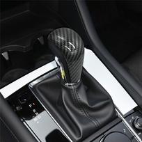 Anglies pluošto automobilio pavarų perjungimo rankenėlės dangtelio apdailos dėklas, skirtas Mazda 3 BP Axela CX-30 CX30 CX-50 2019 2020 2021 2022 priedams juoda