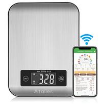 Ataller Išmani virtuvės maisto svarstyklė Elektroninė Bluetooth APP Skaitmeninė svorio pusiausvyra su mitybos analize 5 kg Nerūdijantis plienas 5Kg