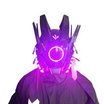 Jaupto Punk Kaukės Šalmas Cosplay Vyrams, Futuristinis Punk Techwear, Helovino Cosplay Tinka Šventėms Muzikos Festivaliams rožinė