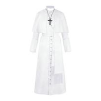 Vienspalvis Priest Cosplay Kostiumas Helovinas Priest Viduramžių Retro Cosplay Kostiumas L juoda
