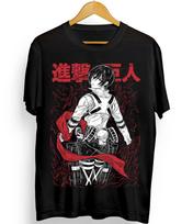 Levi Shingeki Mikasa Attack on Titan T Shirt Shingeki No Kyojin Anime Summer Cotton Men Women Couple Tee Streetwear UnisexCasual S