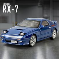 Initial D JDM Mazda RX-7 FC3S Superautomobilio Simuliacija Lydinio & Žaislinės Transporto Priemonės Garsai & Šviesa Atgal Traukiama Mašina 1:32 lydinio modelis