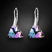Sidabriniai auskarai moterims DiamondSky „Osiris (Vitrail Light)“ su Swarovski kristalais