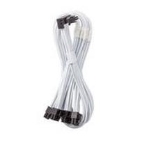 CableMod C-Series Pro Bridged Connection Cable – Variant B, 90°, 16-Pin to 4x 8-Pin PCIe, baltos spalvos