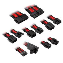 Kolink Core Pro Braided Cable Extension Kit 12V-2×6 Type 1 – Jet Black/Racing Red