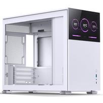 Jonsbo D31 Screen Micro-ATX kompiuterio korpusas, Tempered Glass – baltos spalvos