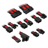 Kolink Core Pro Braided Cable Extension Kit 12V-2×6 Type 2 – Jet Black/Racing Red