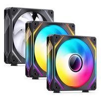 Jonsbo ZL-120B PWM ARGB korpuso ventiliatorius 3er Pack, – 120mm, juodos spalvos