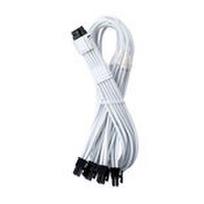 CableMod C-Series Pro ModMesh 12V-2×6-Cable, Sleeved, 16-Pin to 4x 8-Pin, for Corsair Type 4 ir 3 PSUs – baltos spalvos, 60cm