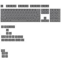 Glorious GPBT Basics Keycaps, ANSI išdėstymas US, PBT, Dye-Sub – Armor Grey