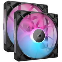 Corsair iCUE LINK RX140 RGB Series, PWM korpuso ventiliatorius 2er Pack – 140mm, juodos spalvos