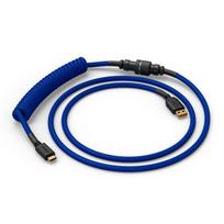Glorious GMMK Coiled Cable susuktas klaviatūros laidas Cobalt Blue, USB-C į USB-A – mėlynos ir juodos spalvos