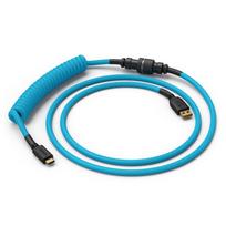 Glorious Coiled Cable susuktas klaviatūros laidas Electric Blue, USB-C į USB-A – 1,37m, žydros spalvos