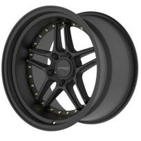 R18X9J 5X114.3 ET33 CB 73.1 Full Satin Black w/ Gold Rivets