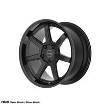 R18X9J 5X100 ET33 CB 73.1 Gloss Black / Satin Black Face