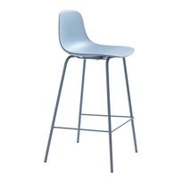 Šviesiai mėlynos spalvos iš plastiko baro taburetė (sėdynės aukštis 67,5 cm) Whitby – Unique Furniture