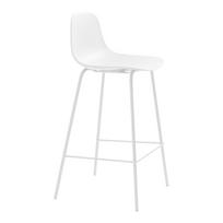 Baltos spalvos iš plastiko baro taburetė (sėdynės aukštis 67,5 cm) Whitby – Unique Furniture