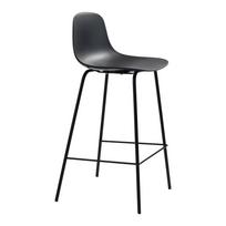 Juodos spalvos iš plastiko baro taburetė (sėdynės aukštis 67,5 cm) Whitby – Unique Furniture